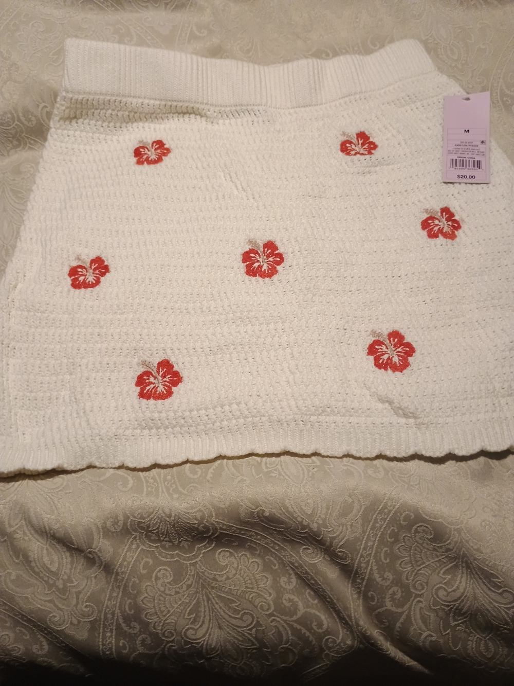 wild fable Cream Crochet Knit Piece
